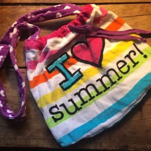 NWOT terry cotton kids summer bag